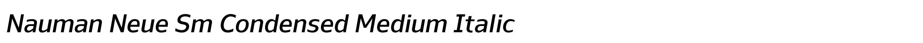 Nauman Neue Sm Condensed Medium Italic